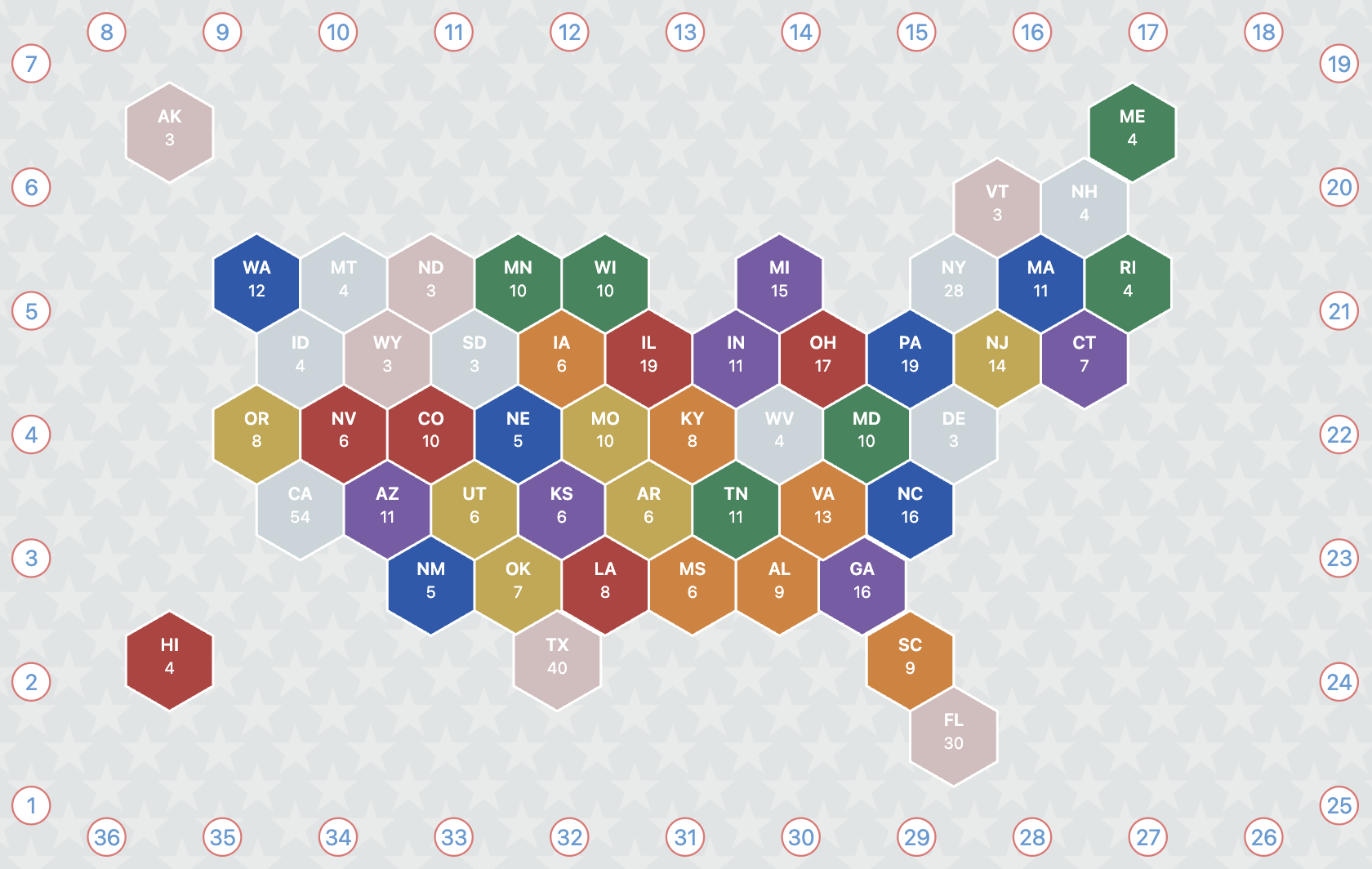 Win the Presidency game board preview